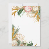 Invitation Feuille de palmier florale (Dos)