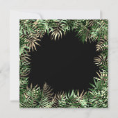 Invitation Feuille de palmier verte tropicale Bois de forêt V (Dos)