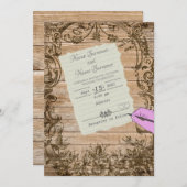 Invitation Feuille de papier (Devant / Derrière)