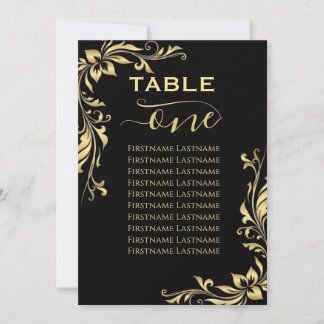 Invitation feuille de parties scintillant d'or Tableau Numéro