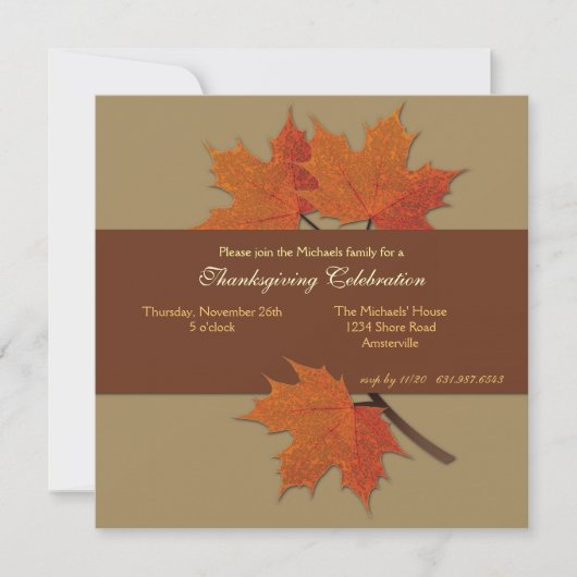 Invitation Feuille de récolte (Devant)