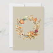 Invitation Feuille de rouille élégante, remerciez (Dos)