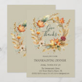 Invitation Feuille de rouille élégante, remerciez (Devant / Derrière)