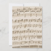 Invitation Feuille de tournesol et de musique Fête des mariée (Dos)