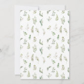 Invitation feuille de verdure fleurie douche nupti (Dos)