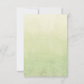 Invitation feuille de vigne à l'aquarelle olive (Dos)