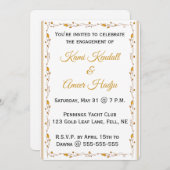 Invitation Feuille de vigne en or modifiable (Devant / Derrière)