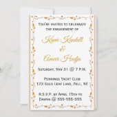 Invitation Feuille de vigne en or modifiable (Devant)