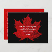 Invitation Feuille d'érable (Devant / Derrière)