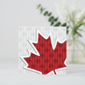 Invitation Feuille d'érable de la Fête du Canada (Debout devant)