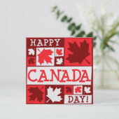 Invitation Feuille d'Érable de la Fête du Canada (Debout devant)