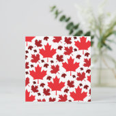 Invitation Feuille d'érable de la Fête du Canada (Debout devant)