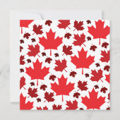 Invitation Feuille d'érable de la Fête du Canada (Devant)