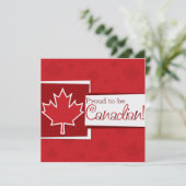 Invitation Feuille d'Érable Fête du Canada (Debout devant)