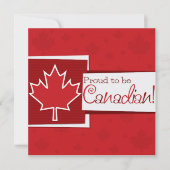 Invitation Feuille d'Érable Fête du Canada (Devant)