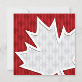 Invitation Feuille d'Érable Fête du Canada (Devant)