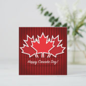 Invitation Feuille d'Érable Fête du Canada (Debout devant)
