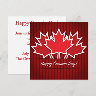 Invitation Feuille d'Érable Fête du Canada