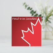 Invitation Feuille d'Érable Fête du Canada (Debout devant)