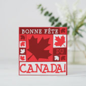 Invitation Feuille d'Érable Fête du Canada (Debout devant)