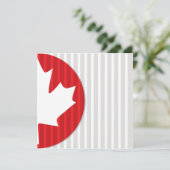 Invitation Feuille d'Érable Fête du Canada (Debout devant)