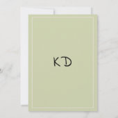 Invitation Feuille d'eucalyptus à la menthe rose pastel Numér (Dos)