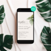 Invitation Feuille d'hiver Floral Mariage d'aquarelle