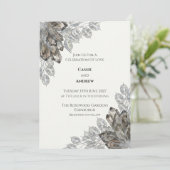 Invitation Feuille d'honnêteté en cristal et argent (Debout devant)