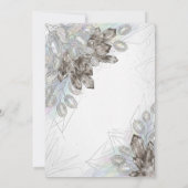 Invitation Feuille d'honnêteté en cristal et argent (Dos)