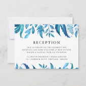 Invitation Feuille d'Indigo | Réception de mariage (Devant)