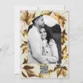 Invitation Feuille d'or crème glamour beige Fête des mariées  (Dos)