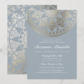 Invitation Feuille d'or d'invitations de partie de retraite (Devant / Derrière)