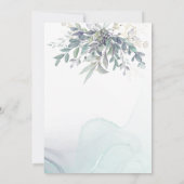 Invitation Feuille d'or Eucalyptus Infirmière diplôme I (Dos)