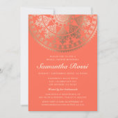 Invitation Feuille d'or faite sur commande d'invitations de (Devant)