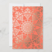 Invitation Feuille d'or faite sur commande d'invitations de (Dos)