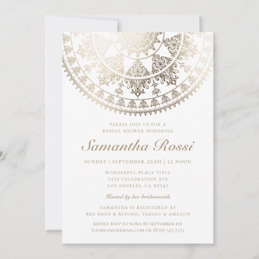 Invitation Feuille d'or faite sur commande d'invitations de (Devant)