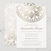 Invitation Feuille d'or faite sur commande d'invitations de (Devant / Derrière)