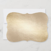 Invitation Feuille d'Or Moderne Classique Croix Gras Baptême (Dos)