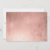 Invitation Feuille d'or rose de Faux engagée (Dos)