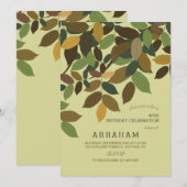 Invitation Feuille en cascade (Devant / Derrière)