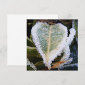 Invitation Feuille en forme de coeur avec glace (Devant / Derrière)