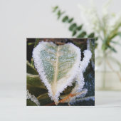 Invitation Feuille en forme de coeur avec glace (Debout devant)
