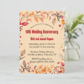 Invitation Feuille et Baies de l'Automne Éditable pour Fête (Debout devant)