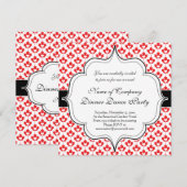 Invitation Feuille et coeur d'érable canadiens de jour du (Devant / Derrière)