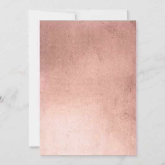 Invitation Feuille et or Rose Monstera (Dos)