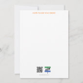 Invitation Feuille/Fiançailles en chute (Dos)