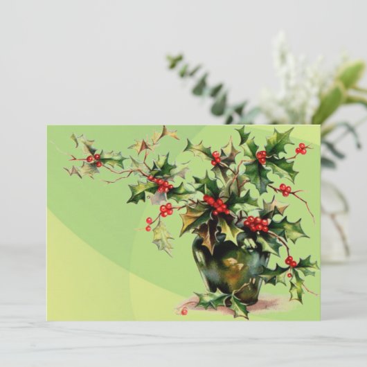 Invitation Feuille Holly (Debout devant)