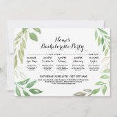 Invitation Feuille itinéraire de feuillage de mariage de Fête (Devant)