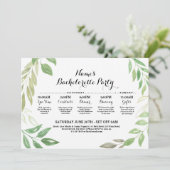 Invitation Feuille itinéraire de feuillage de mariage de Fête (Debout devant)