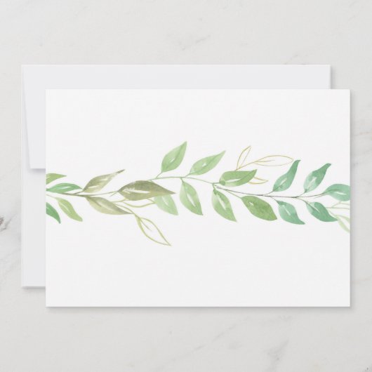 Invitation Feuille itinéraire de feuillage de mariage de Fête (Dos)